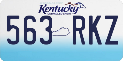 KY license plate 563RKZ