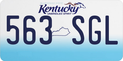 KY license plate 563SGL