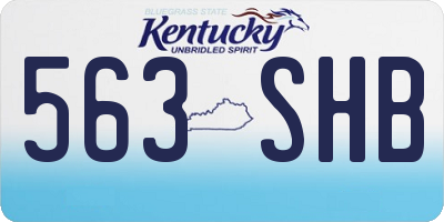 KY license plate 563SHB