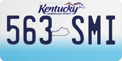 KY license plate 563SMI
