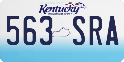 KY license plate 563SRA