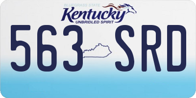 KY license plate 563SRD