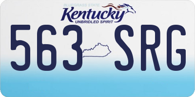 KY license plate 563SRG
