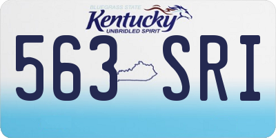 KY license plate 563SRI