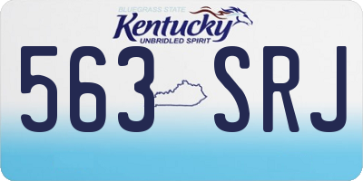 KY license plate 563SRJ