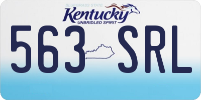 KY license plate 563SRL