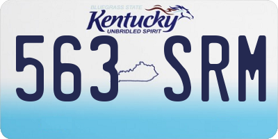 KY license plate 563SRM