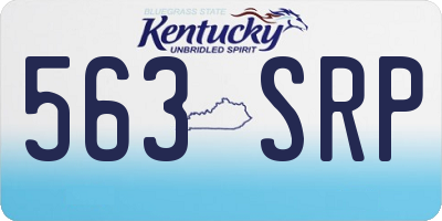 KY license plate 563SRP