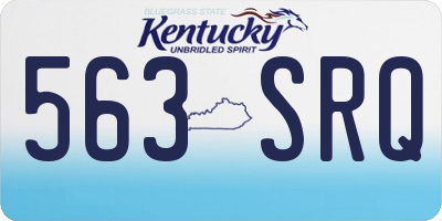 KY license plate 563SRQ