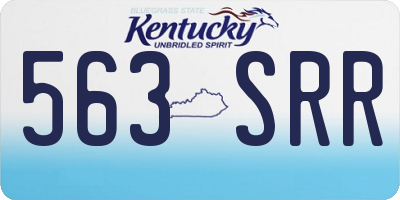 KY license plate 563SRR