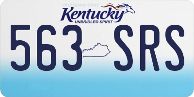KY license plate 563SRS