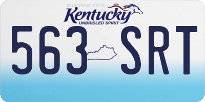 KY license plate 563SRT