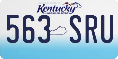 KY license plate 563SRU
