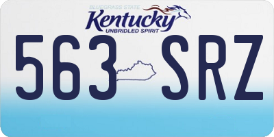 KY license plate 563SRZ