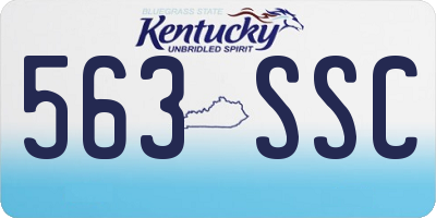 KY license plate 563SSC