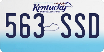 KY license plate 563SSD