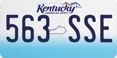 KY license plate 563SSE
