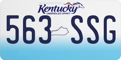 KY license plate 563SSG