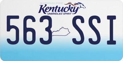KY license plate 563SSI