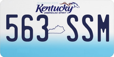 KY license plate 563SSM
