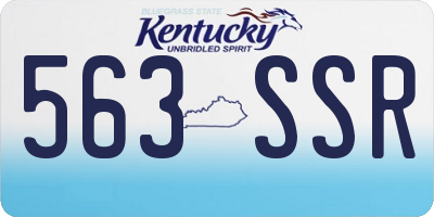 KY license plate 563SSR