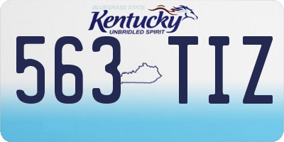 KY license plate 563TIZ