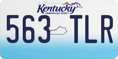 KY license plate 563TLR