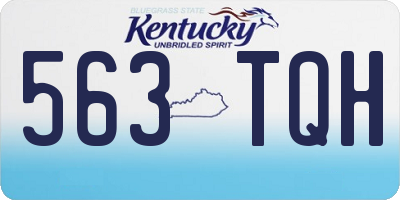 KY license plate 563TQH