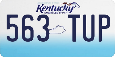 KY license plate 563TUP