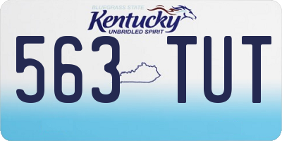 KY license plate 563TUT