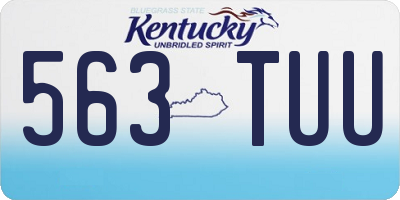 KY license plate 563TUU