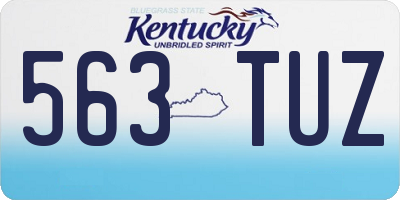 KY license plate 563TUZ