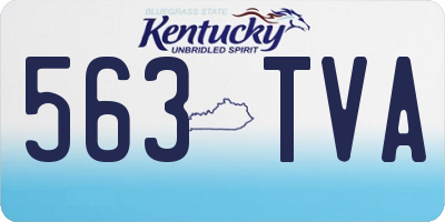 KY license plate 563TVA