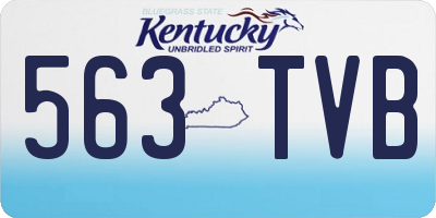 KY license plate 563TVB