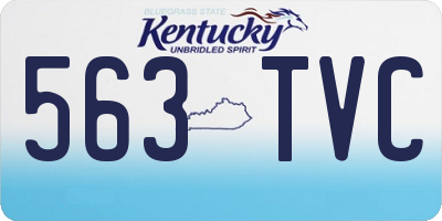 KY license plate 563TVC
