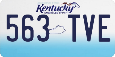 KY license plate 563TVE