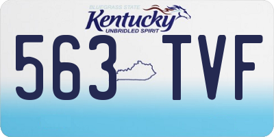 KY license plate 563TVF