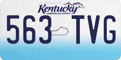 KY license plate 563TVG