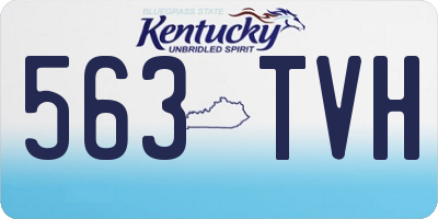 KY license plate 563TVH
