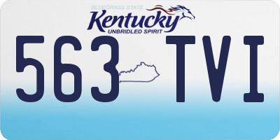 KY license plate 563TVI