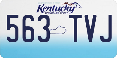 KY license plate 563TVJ