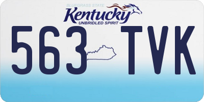 KY license plate 563TVK