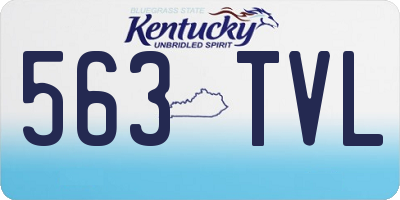 KY license plate 563TVL