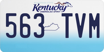 KY license plate 563TVM