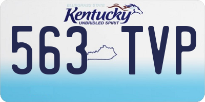 KY license plate 563TVP
