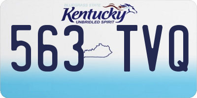 KY license plate 563TVQ