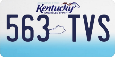 KY license plate 563TVS