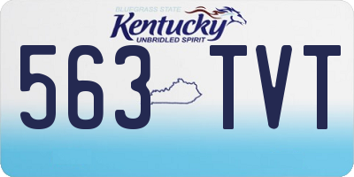 KY license plate 563TVT