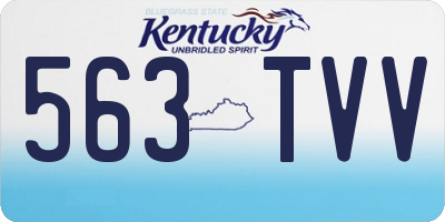 KY license plate 563TVV