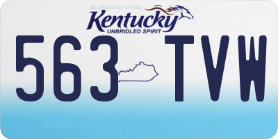 KY license plate 563TVW